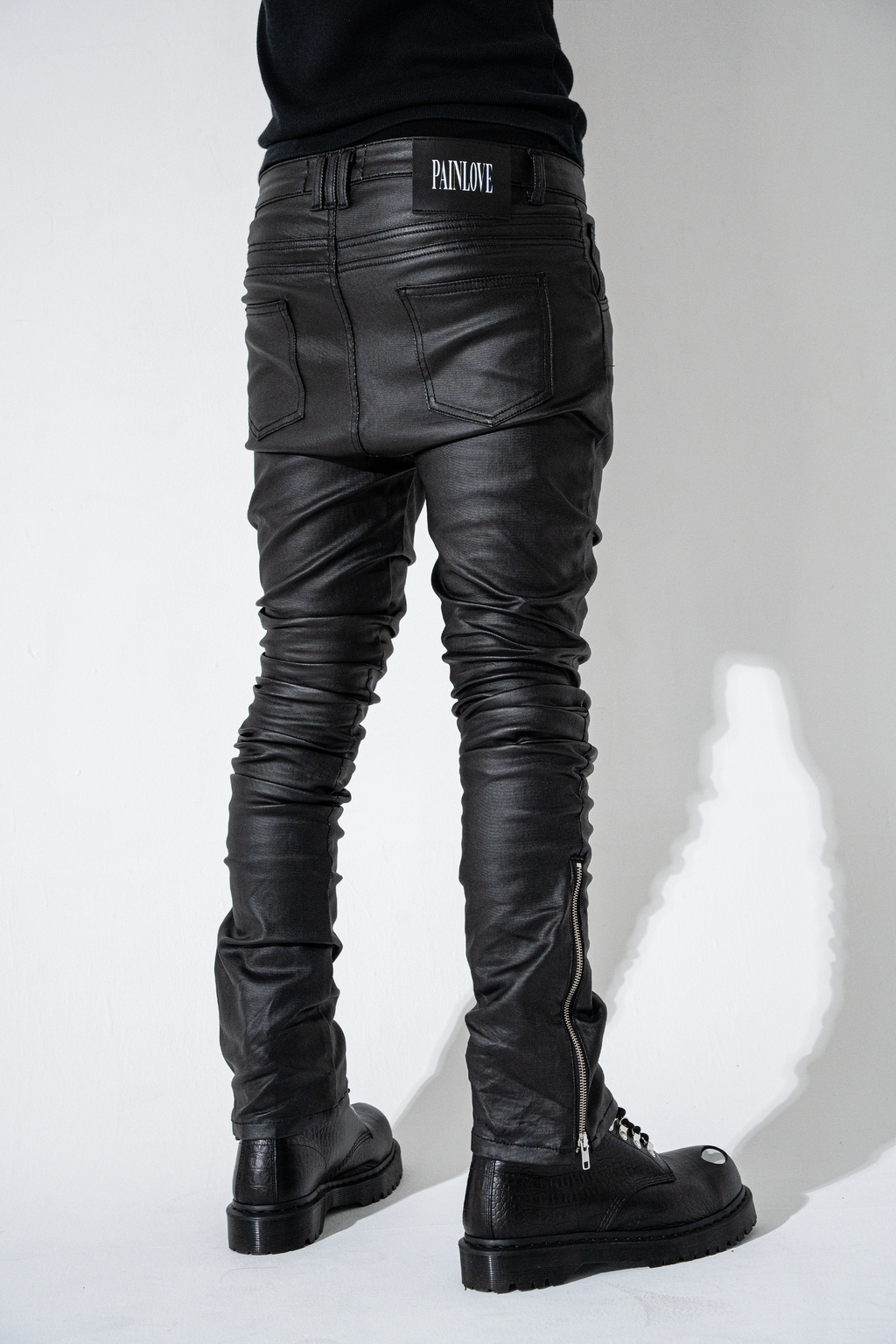 【PAINLOVE】WAXED COATED FLARE SKINNY JEANS
