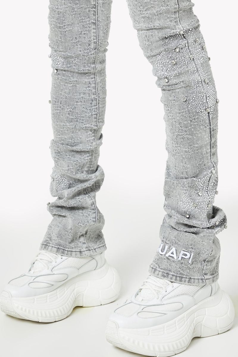 GUAPI / Smoke-Grey-Distresse
d-Cross-Denim