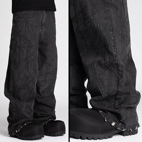 【GUAPI 】/ VINTAGE GREY PIERCING DENIM