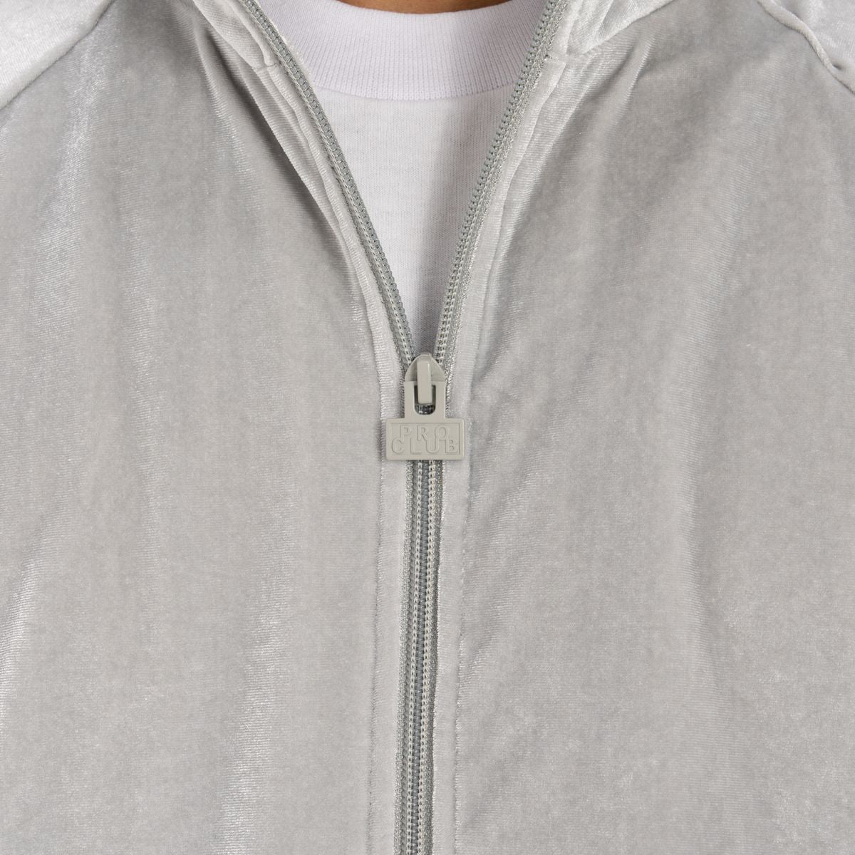 【PROCLUB】 VELOUR TRACK JACKET （SILVER）