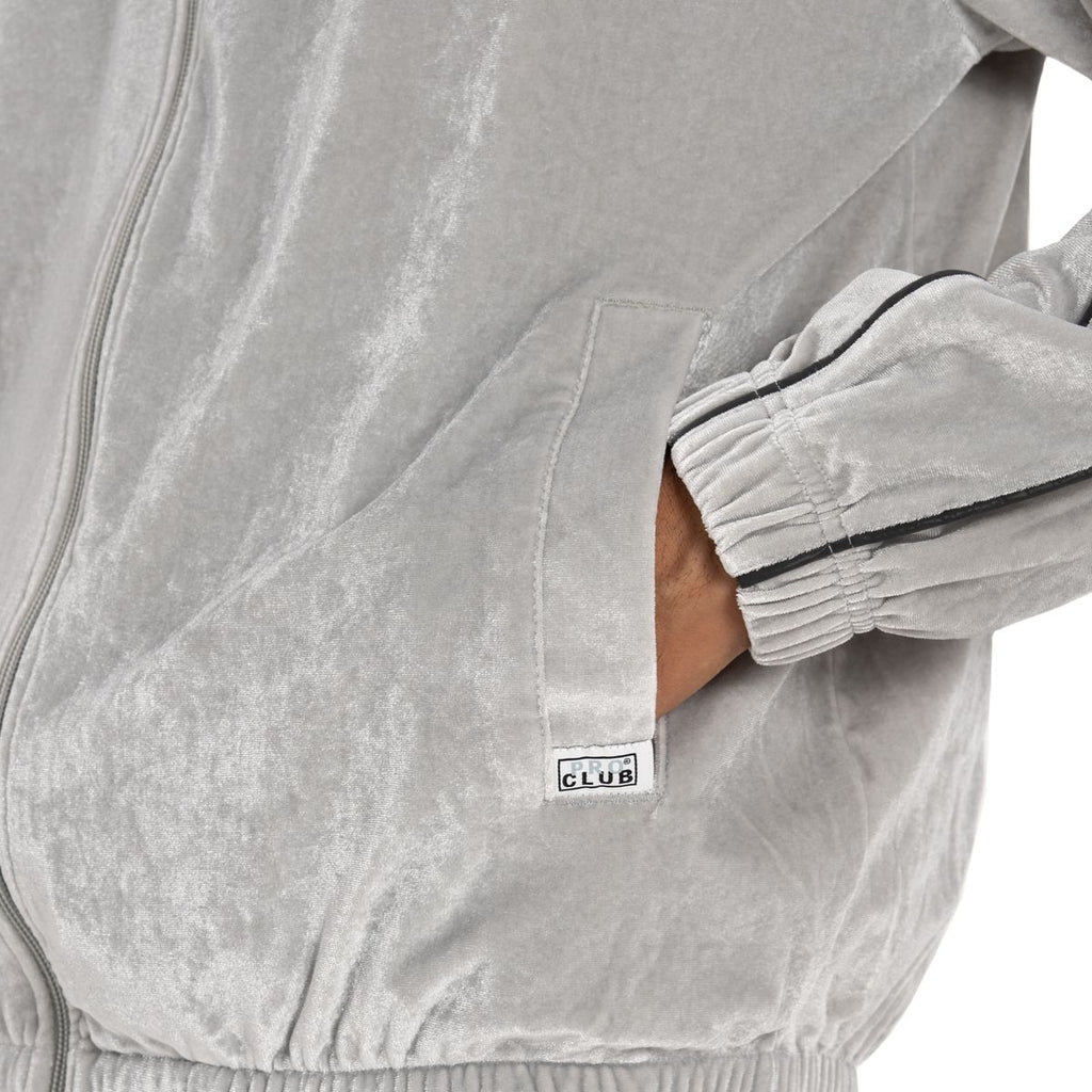 【PROCLUB】 VELOUR TRACK JACKET （SILVER）