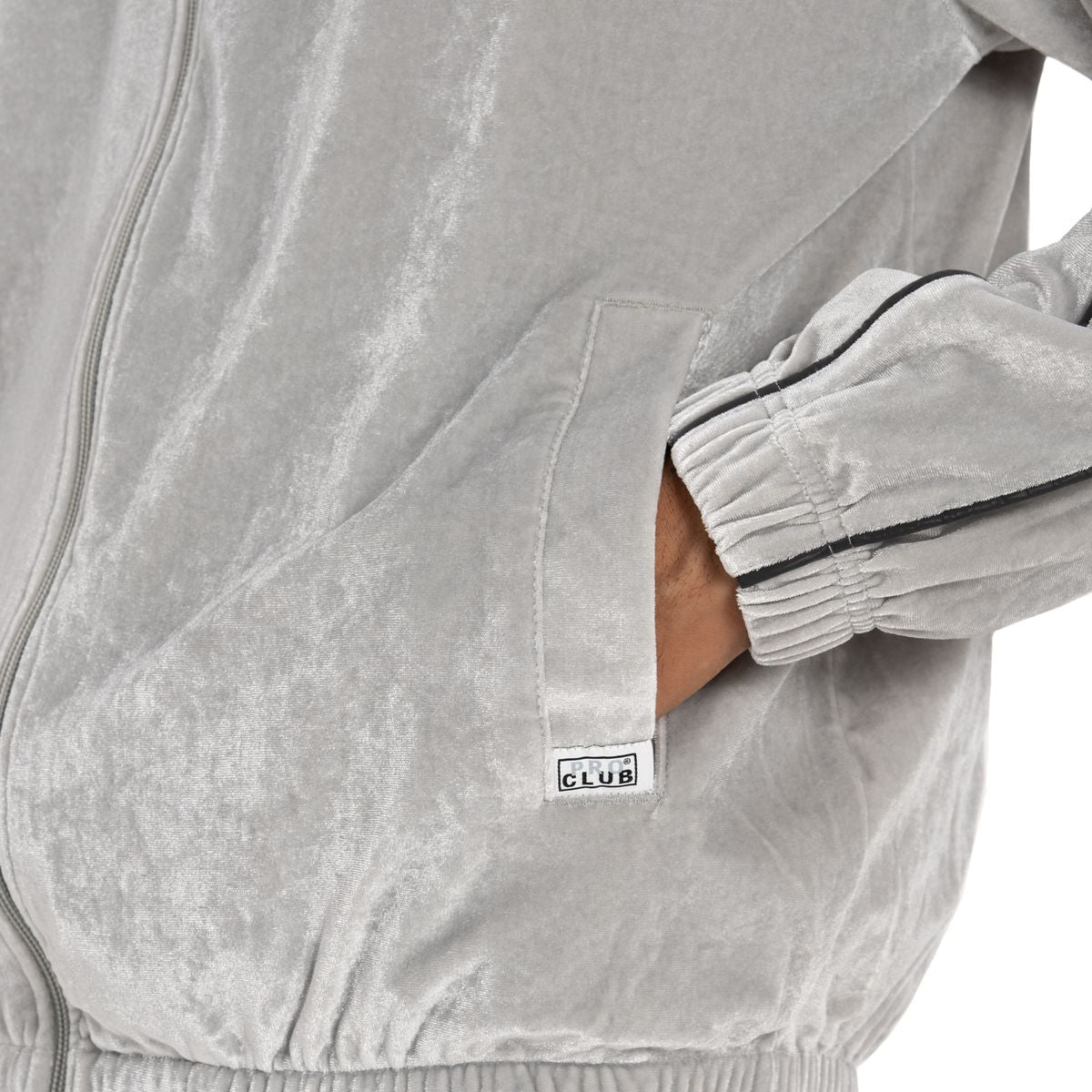 【PROCLUB】 VELOUR TRACK JACKET （SILVER）