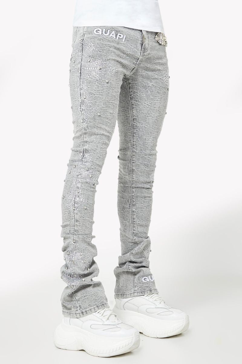 GUAPI / Smoke-Grey-Distresse
d-Cross-Denim