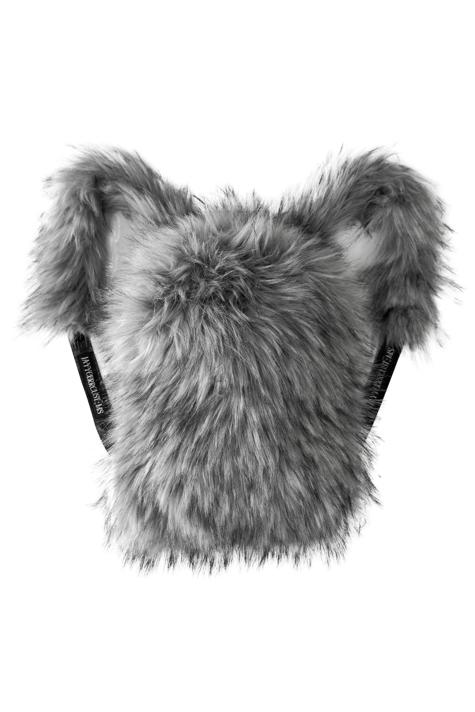 【JAYYCERRCUSTOMS】 GREY FUR BACKPACK