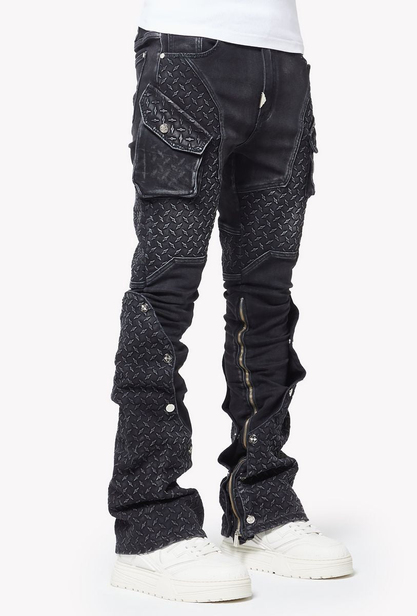 【GUAPI】Vintage Black Steel Plate Denim