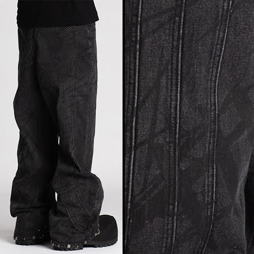 【GUAPI 】/ VINTAGE GREY PIERCING DENIM