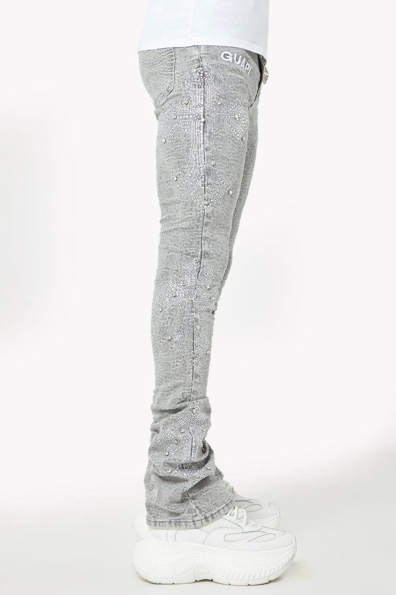 GUAPI / Smoke-Grey-Distresse
d-Cross-Denim