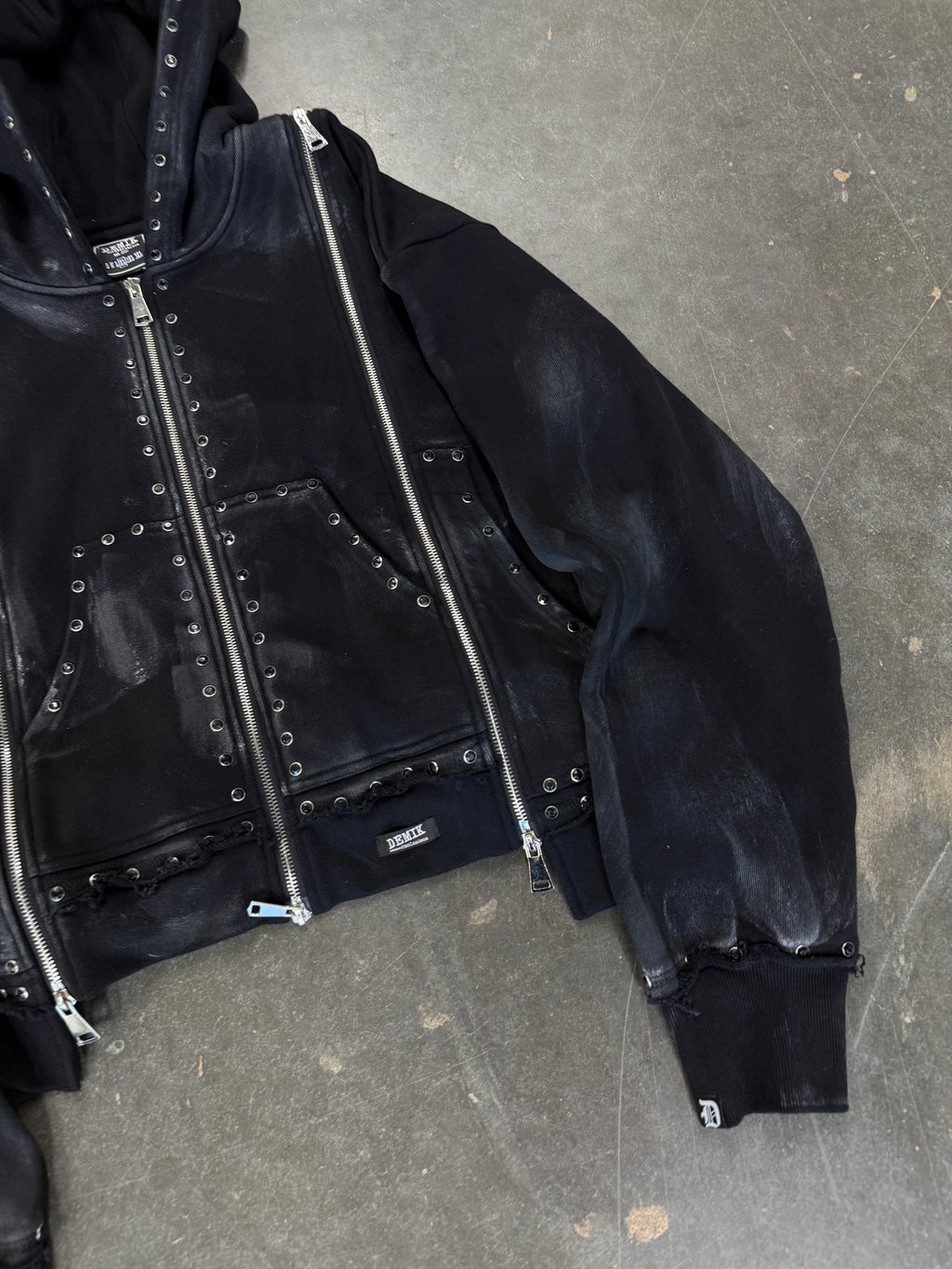 【DEMIK】BLACK DIAMOND 3X ZIP UP HOODIE