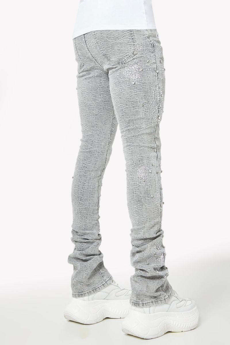 GUAPI / Smoke-Grey-Distresse
d-Cross-Denim