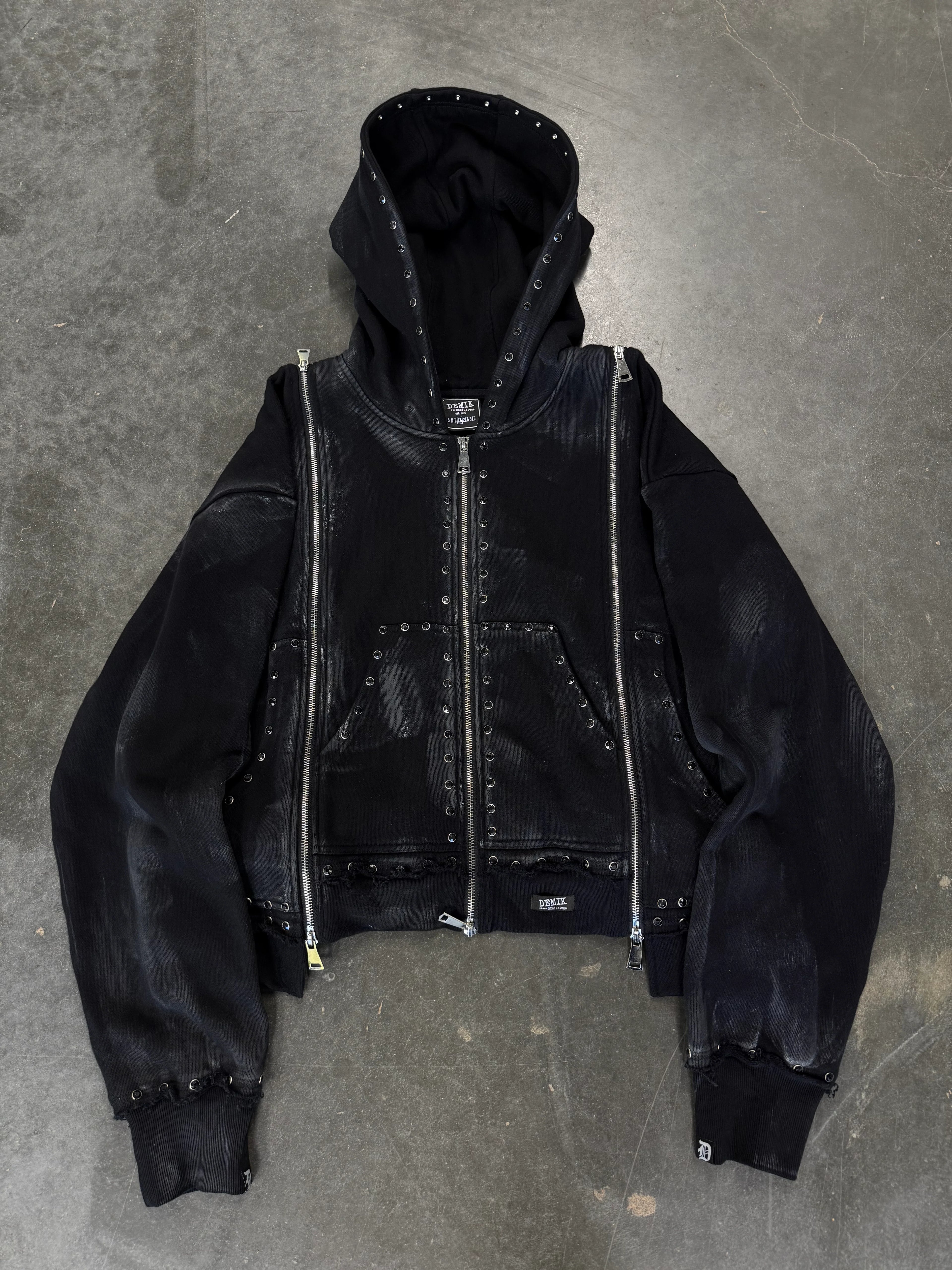 【DEMIK】BLACK DIAMOND 3X ZIP UP HOODIE