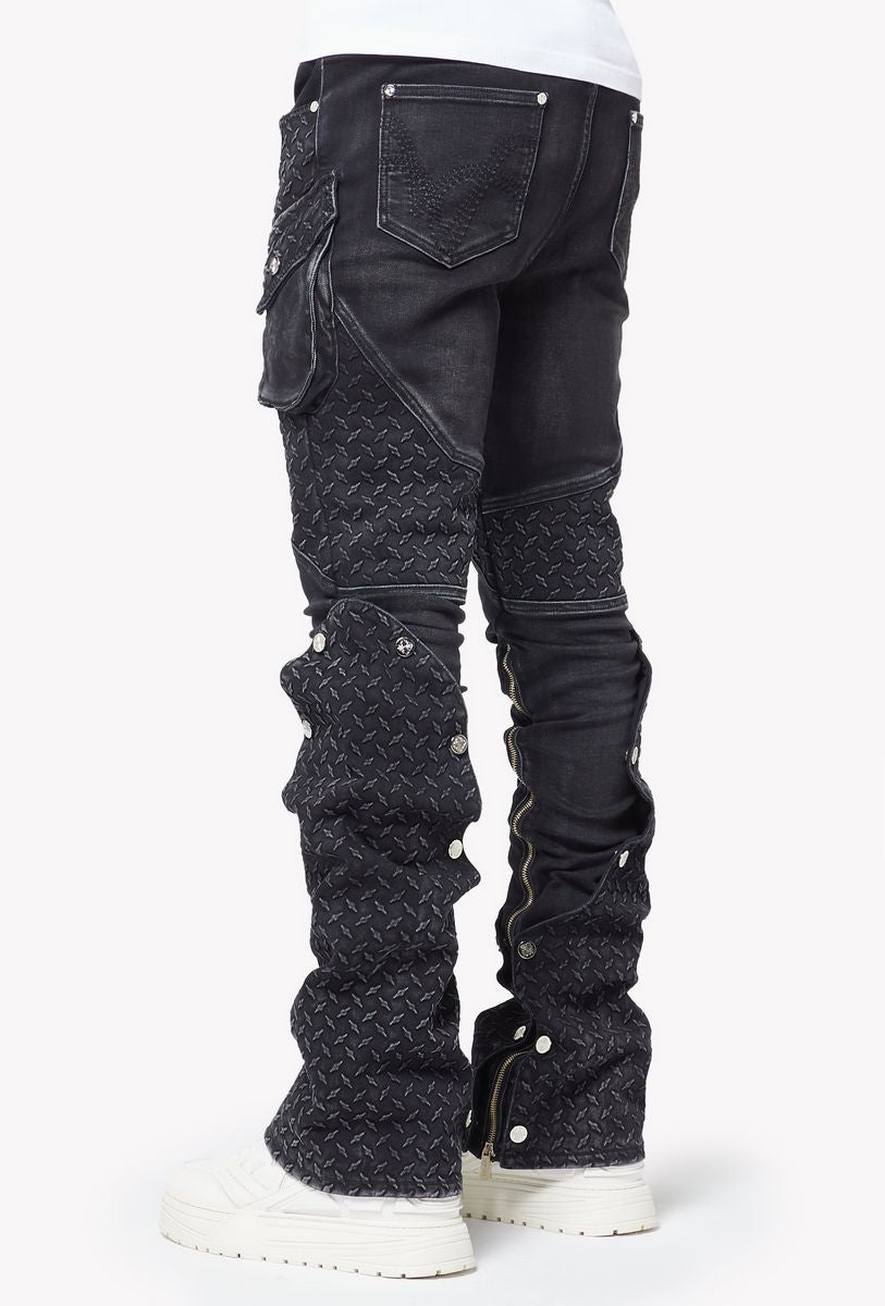 【GUAPI】Vintage Black Steel Plate Denim
