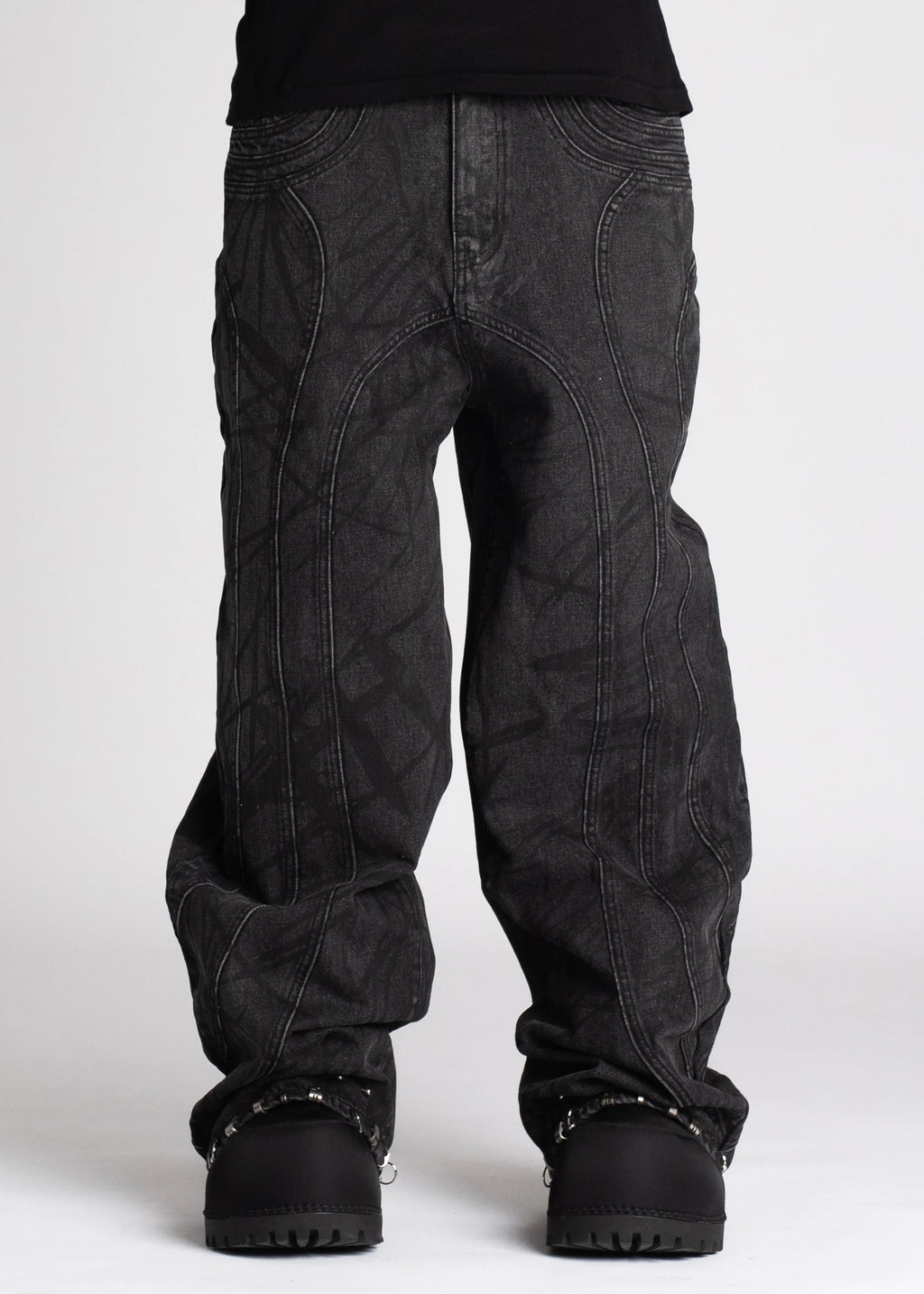 【GUAPI 】/ VINTAGE GREY PIERCING DENIM
