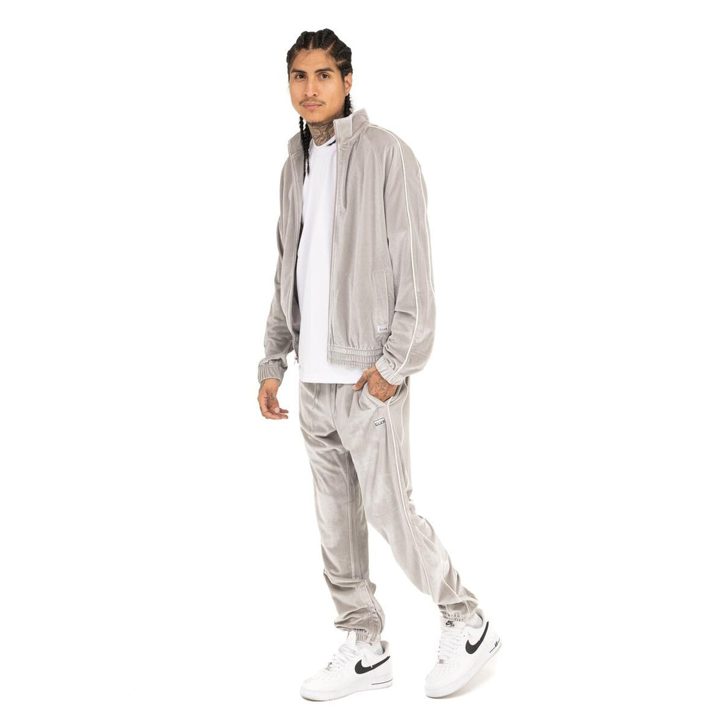 【PROCLUB】 VELOUR TRACK PANTS （SILVER）