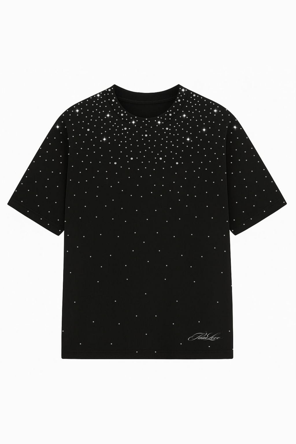 【PAINLOVE】Rhinestone Script Logo Tee