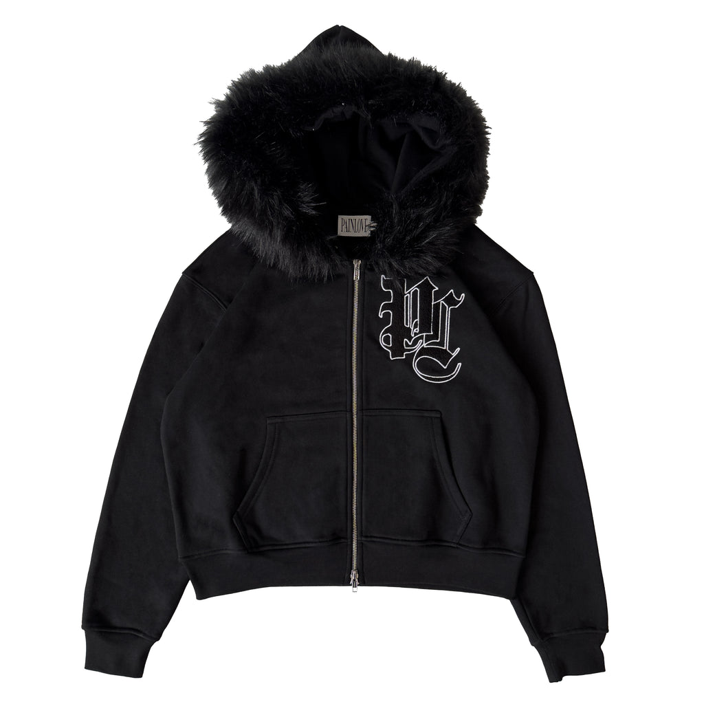 Fur Double Zip Hoodie