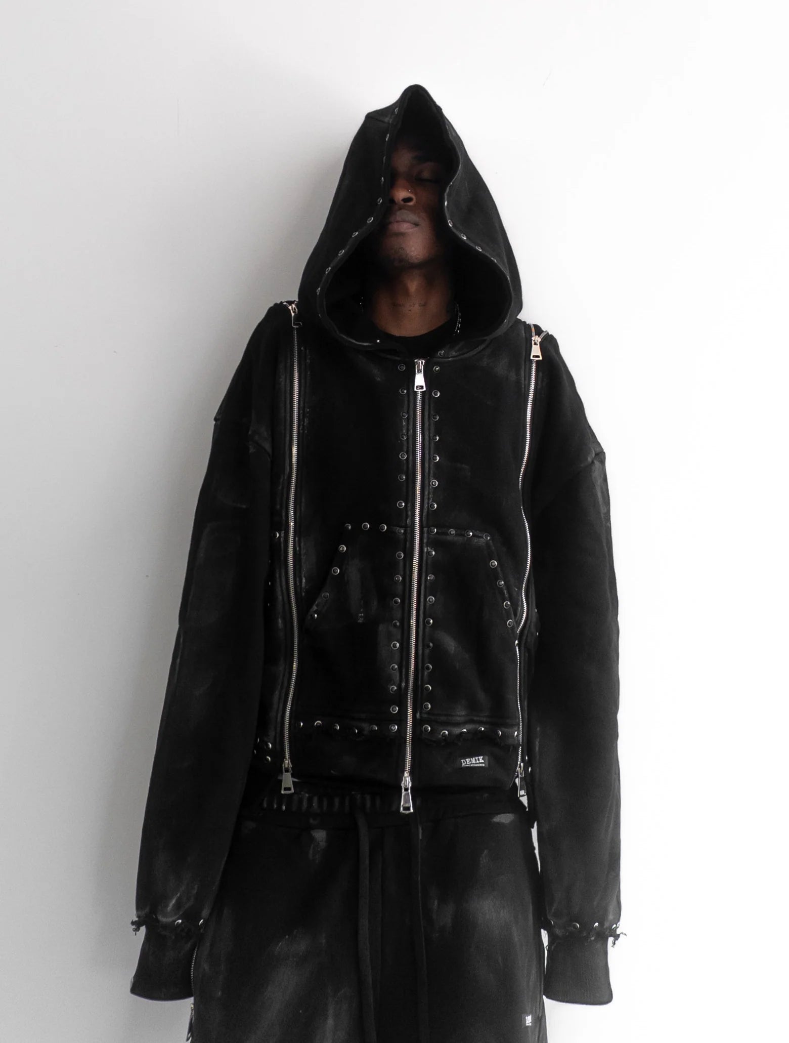 【DEMIK】BLACK DIAMOND 3X ZIP UP HOODIE