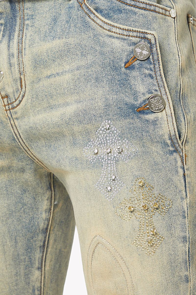 【GUAPI】Faded Cross Denim V2