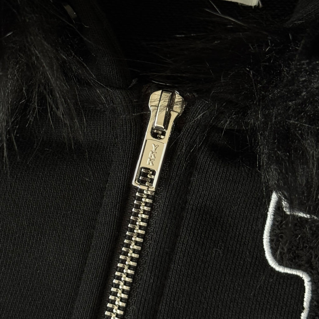 Fur Double Zip Hoodie