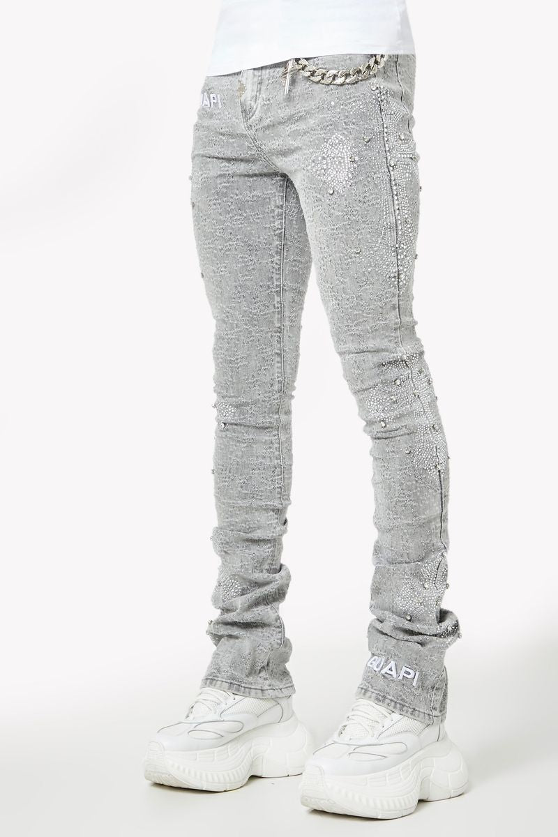 GUAPI / Smoke-Grey-Distresse
d-Cross-Denim