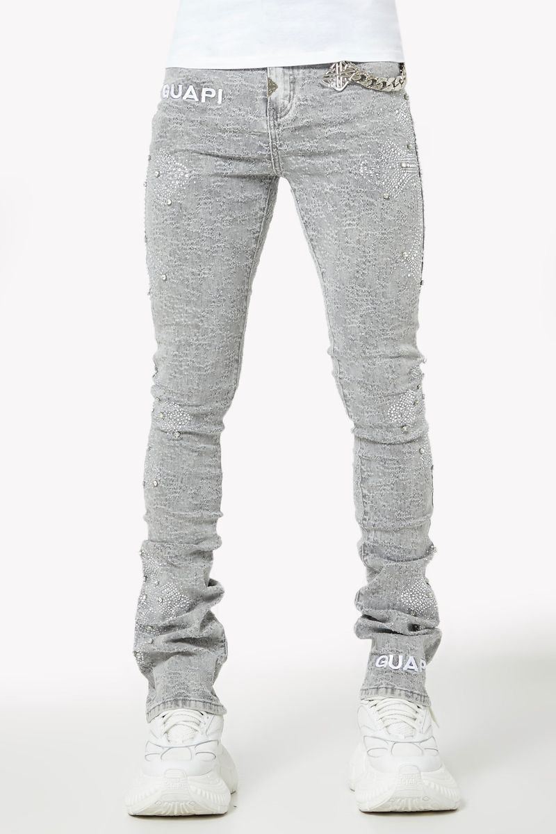 GUAPI / Smoke-Grey-Distresse
d-Cross-Denim