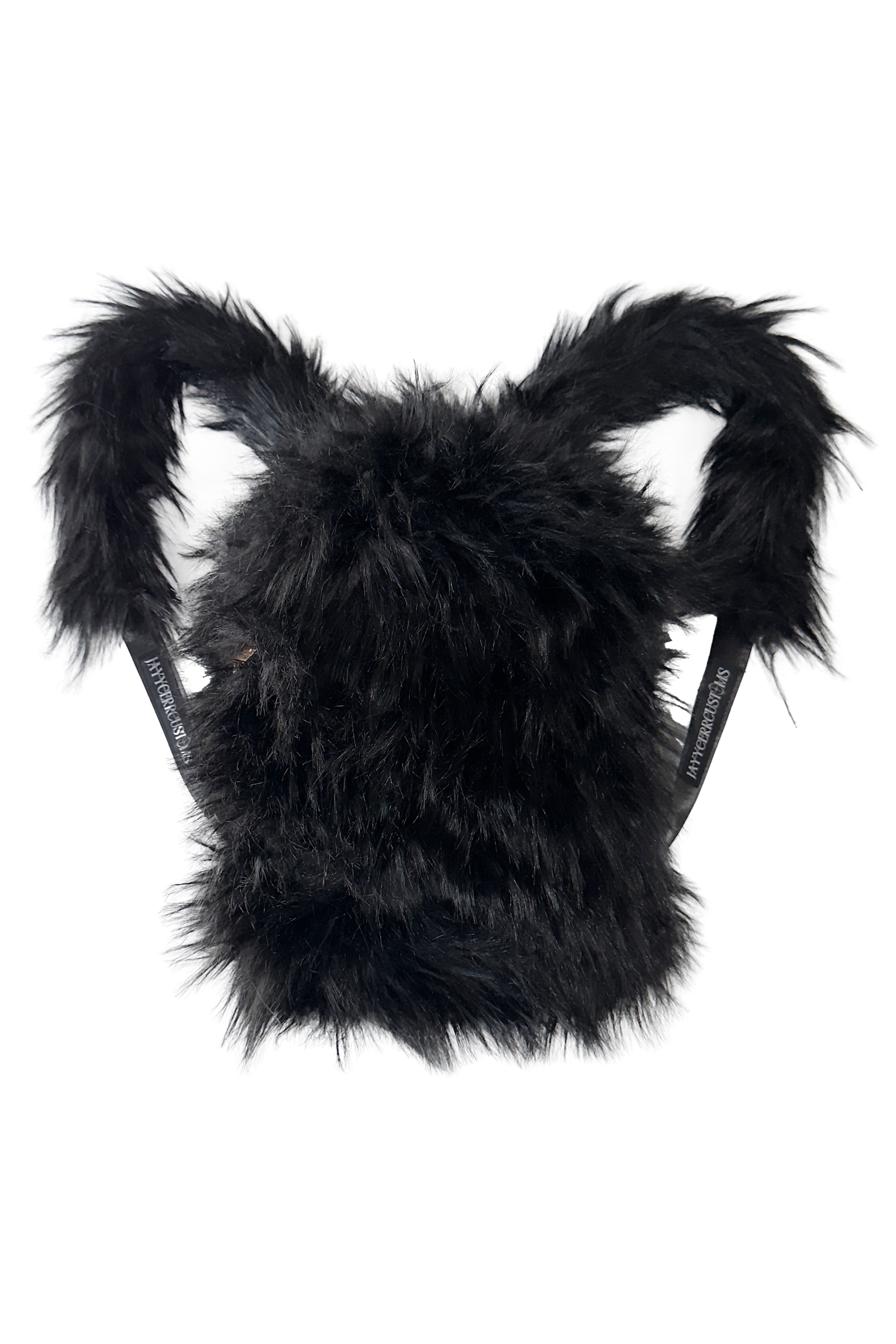 【JAYYCERRCUSTOMS】BLACK FUR BACKPACK